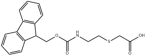 Acetic acid, 2-[[2-[[(9H-fluoren-9-ylmethoxy)carbonyl]amino]ethyl]thio]- 구조식 이미지
