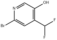 3-Pyridinol, 6-bromo-4-(difluoromethyl)- Structure