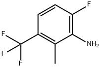 Benzenamine, 6-fluoro-2-methyl-3-(trifluoromethyl)- 구조식 이미지