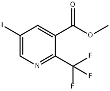 3-Pyridinecarboxylic acid, 5-iodo-2-(trifluoromethyl)-, methyl ester Structure