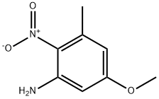 Benzenamine, 5-methoxy-3-methyl-2-nitro- Structure