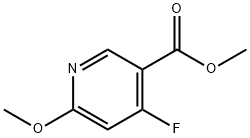 3-Pyridinecarboxylic acid, 4-fluoro-6-methoxy-, methyl ester Structure