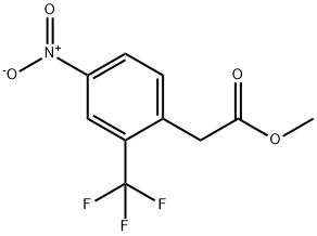 Benzeneacetic acid, 4-nitro-2-(trifluoromethyl)-, methyl ester Structure