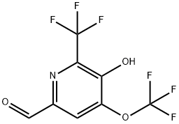 2-Pyridinecarboxaldehyde, 5-hydroxy-4-(trifluoromethoxy)-6-(trifluoromethyl)- Structure