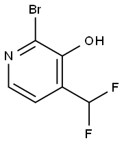 3-Pyridinol, 2-bromo-4-(difluoromethyl)- Structure