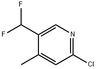 Pyridine, 2-chloro-5-(difluoromethyl)-4-methyl- Structure