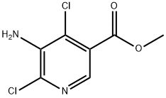 3-Pyridinecarboxylic acid, 5-amino-4,6-dichloro-, methyl ester Structure