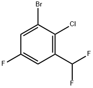 Benzene, 1-bromo-2-chloro-3-(difluoromethyl)-5-fluoro- Structure