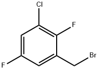 Benzene, 1-(bromomethyl)-3-chloro-2,5-difluoro- Structure