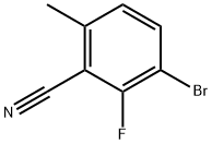 Benzonitrile, 3-bromo-2-fluoro-6-methyl- 구조식 이미지