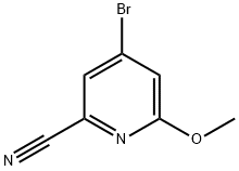 2-Pyridinecarbonitrile, 4-bromo-6-methoxy- Structure