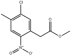 Benzeneacetic acid, 5-chloro-4-methyl-2-nitro-, methyl ester Structure