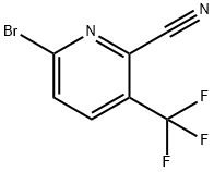 2-Pyridinecarbonitrile, 6-bromo-3-(trifluoromethyl)- 구조식 이미지