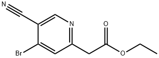 2-Pyridineacetic acid, 4-bromo-5-cyano-, ethyl ester 구조식 이미지