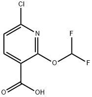 3-Pyridinecarboxylic acid, 6-chloro-2-(difluoromethoxy)- Structure