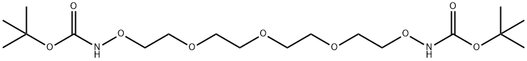 3,6,9,12,15-Pentaoxa-2,16-diazaheptadecanedioic acid, 1,17-bis(1,1-dimethylethyl) ester Structure