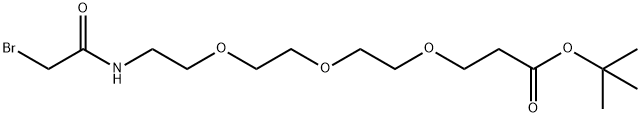 Bromoacetamido-PEG3-t-Butyl Ester 구조식 이미지
