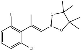 1,3,2-Dioxaborolane, 2-[(1E)-2-(2-chloro-6-fluorophenyl)-1-propen-1-yl]-4,4,5,5-tetramethyl- Structure