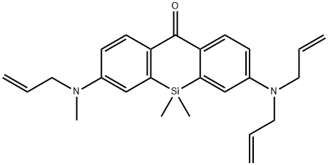 7-[allyl(methyl)amino]-3-(diallylamino)-5,5-dimethyl-benzo[b][1]benzosilin-10-one Structure