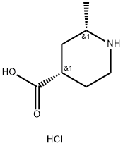 rel-(2R,4R)-2-methylpiperidine-4-carboxylic acid hydrochloride Structure