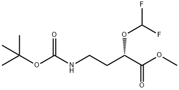 Butanoic acid, 2-(difluoromethoxy)-4-[[(1,1-dimethylethoxy)carbonyl]amino]-, methyl ester, (2S)- 구조식 이미지