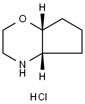 cis,rel-(4aR,7aS)-octahydrocyclopenta[b]morpholine hydrochloride 구조식 이미지