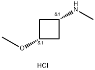 cis-3-methoxy-N-methylcyclobutan-1-amine hydrochloride Structure