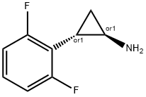 Cyclopropanamine, 2-(2,6-difluorophenyl)-, (1R,2S)-rel- Structure