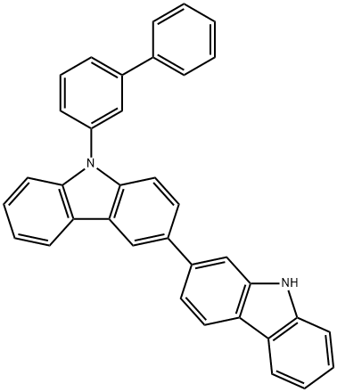 2,3'-Bi-9H-carbazole,9'-[1,1'-biphenyl]-3-yl- Structure
