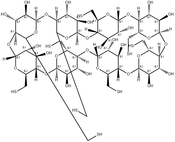 Octakis-(6-Mercapto-6-deoxy)-γ-Cyclodextrin 구조식 이미지
