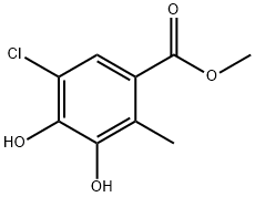 Benzoic acid, 5-chloro-3,4-dihydroxy-2-methyl-, methyl ester 구조식 이미지