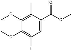 Benzoic acid, 5-fluoro-3,4-dimethoxy-2-methyl-, methyl ester Structure