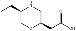 2-Morpholineaceticacid,5-ethyl-,(2R-cis)- 구조식 이미지