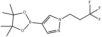 1H-Pyrazole, 4-(4,4,5,5-tetramethyl-1,3,2-dioxaborolan-2-yl)-1-(3,3,3-trifluoropropyl)- Structure