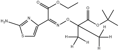 Ethyl (Z)-2-(2-Aminothiazol-4-yl)-2-(1-t-butoxycarbonyl-1-methyl)ethoxyiminoacetate-D6 구조식 이미지