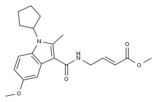 methyl 4-[(1-cyclopentyl-5-methoxy-2-methyl-1H-indol-3-yl)formamido]but-2-enoate Structure