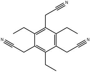 1,3,5-Benzenetriacetonitrile, 2,4,6-triethyl- Structure