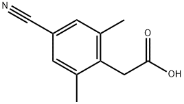 Benzeneacetic acid, 4-cyano-2,6-dimethyl- Structure