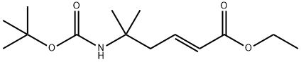 2-Hexenoic acid, 5-[[(1,1-dimethylethoxy)carbonyl]amino]-5-methyl-, ethyl ester, (2E)- 구조식 이미지