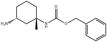 Carbamic acid, N-[(1S,3R)-3-amino-1-methylcyclohexyl]-, phenylmethyl ester Structure