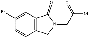 2H-Isoindole-2-acetic acid, 6-bromo-1,3-dihydro-1-oxo 구조식 이미지