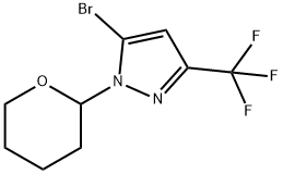1H-Pyrazole, 5-bromo-1-(tetrahydro-2H-pyran-2-yl)-3-(trifluoromethyl)- Structure