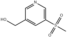 3-Pyridinemethanol, 5-(methylsulfonyl)- Structure