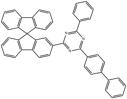 1,3,5-Triazine, 2-[1,1'-biphenyl]-4-yl-4-phenyl-6-(9,9'-spirobi[9H-fluoren]-2-yl)- Structure