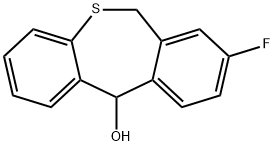 Dibenzo[b,e]thiepin-11-ol, 8-fluoro-6,11-dihydro- Structure