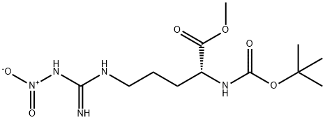 D-Ornithine, N2-[(1,1-dimethylethoxy)carbonyl]-N5-[imino(nitroamino)methyl]-, methyl ester Structure