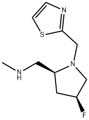 {[(2S,4S)-4-fluoro-1-[(1,3-thiazol-2-yl)methyl]pyrrolidin-2-yl]methyl}(methyl)amine Structure