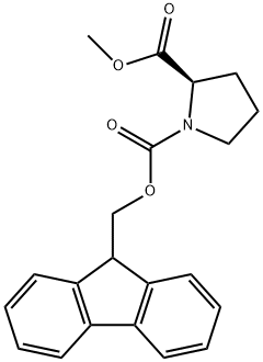 1,2-Pyrrolidinedicarboxylic acid, 1-(9H-fluoren-9-ylmethyl) 2-methyl ester, (2R)- Structure