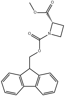 1,2-Azetidinedicarboxylic acid, 1-(9H-fluoren-9-ylmethyl) 2-methyl ester, (2S)- Structure