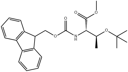 L-Allothreonine, O-(1,1-dimethylethyl)-N-[(9H-fluoren-9-ylmethoxy)carbonyl]-, methyl ester Structure